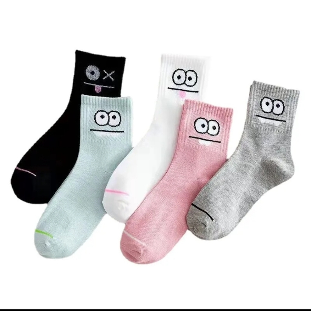 Funny face socks Eyes Capri Socks Bundle